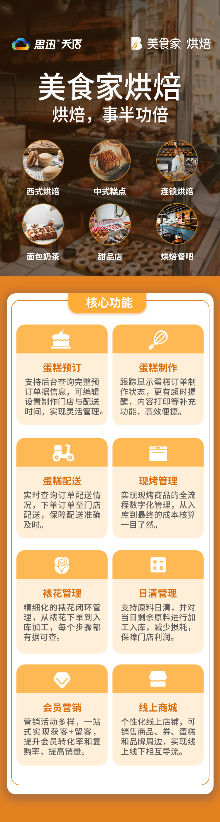 思迅美食家烘焙收银系统解决方案&功能盘点